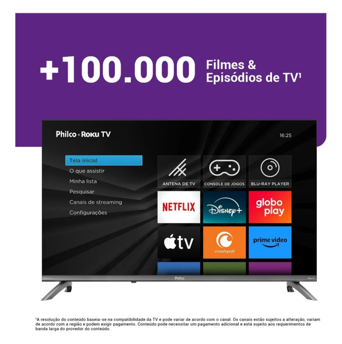 Smart TV Philco com Roku TV