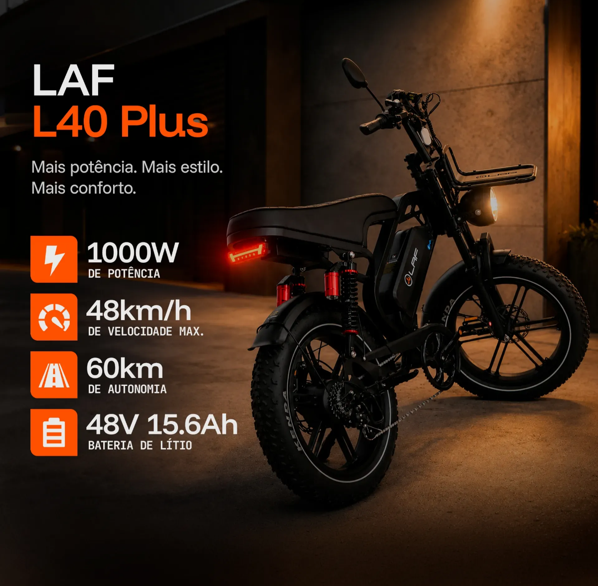 Bicicleta elétrica LAF L40 Plus