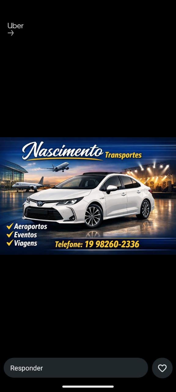 Nascimento Transportes - carro branco para transporte de aeroporto, eventos e viagens