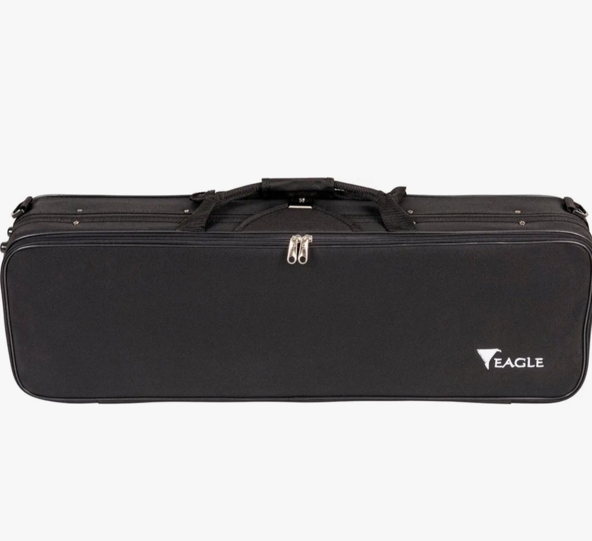 Estojo preto do violino Eagle fechado